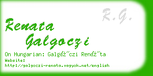 renata galgoczi business card